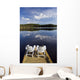 Adirondack Chairs On Dock Wall Mural