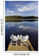 Adirondack Chairs On Dock Wall Mural