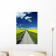 Country Road With Blooming Canola Fields On Both Sides Wall Mural