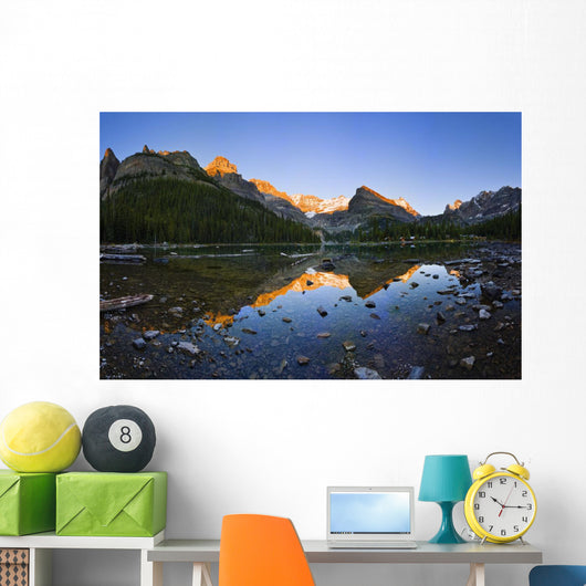 Lake O'hara And Mountains At Sunset Wall Mural