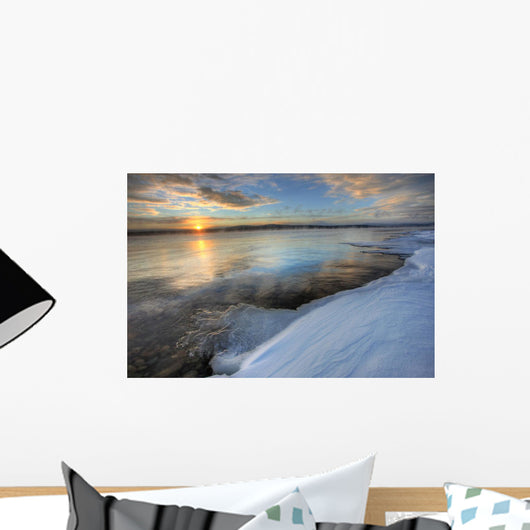 Setting Sun Over Teslin Lake After A Clearing Storm, Yukon Wall Mural