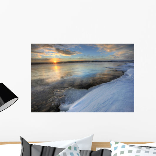 Setting Sun Over Teslin Lake After A Clearing Storm, Yukon Wall Mural