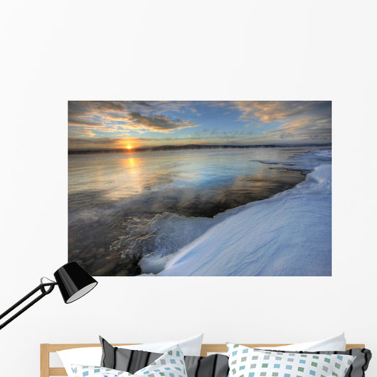 Setting Sun Over Teslin Lake After A Clearing Storm, Yukon Wall Mural