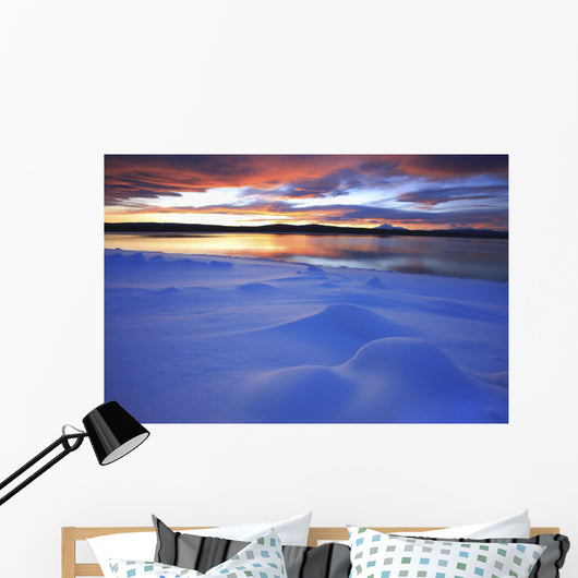 Sunset Over Teslin Lake, Teslin, Yukon Wall Mural