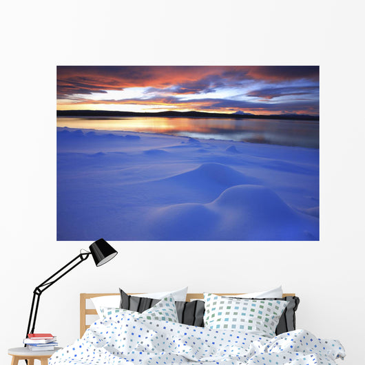 Sunset Over Teslin Lake, Teslin, Yukon Wall Mural