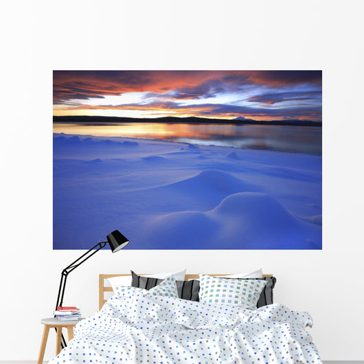 Sunset Over Teslin Lake, Teslin, Yukon Wall Mural