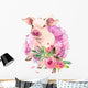 Cute Watercolor Ballerina Pig Wall Decal