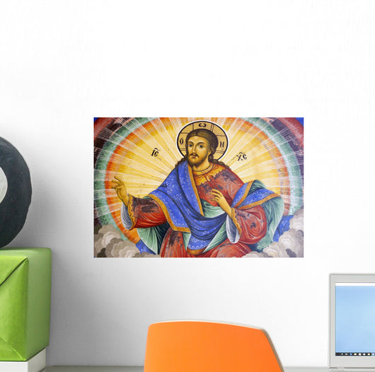 Jesus Christ Fresco From Rila Monastery Bulgaria Wall Mural