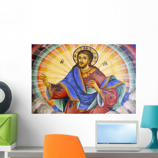 Jesus Christ Fresco From Rila Monastery Bulgaria Wall Mural