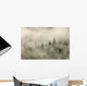 Tips Of Coniferous Trees In Mist, Vancouver Island, British Columbia Wall Mural
