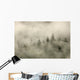 Tips Of Coniferous Trees In Mist, Vancouver Island, British Columbia Wall Mural