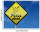 Traffic Sign "Peace Ahead" Wall Mural