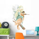 Pastel Fairy Riding Bird Wall Decal