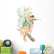 Pastel Fairy Riding Bird Wall Decal