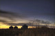 Sunset Silhouetting Grain Silos In Autumn, Rural Alberta Wall Mural