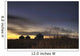 Sunset Silhouetting Grain Silos In Autumn, Rural Alberta Wall Mural