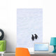 Gentoo Penguins Climb The Side Of An Iceberg Floating In Neko Harbour Wall Mural