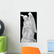 marble angel isolated on black Wall Mural