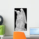 marble angel isolated on black Wall Mural