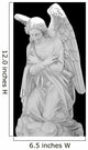 marble angel isolated on black Wall Mural