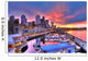 Seattle skyline and waterfront in sunrise Wall Mural
