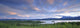 Panoramic Of Teslin Lake At Sunset, Teslin, Yukon Wall Mural