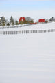 Red Barn In Winter, Near Zephyr, Ontario Wall Mural