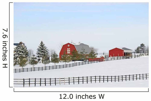 Red Barn In Winter, Near Zephyr, Ontario Wall Mural