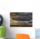 Sun Rays Through Clouds Over Three Old Grain Bins, Rural Alberta Wall Mural