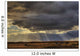 Sun Rays Through Clouds Over Three Old Grain Bins, Rural Alberta Wall Mural