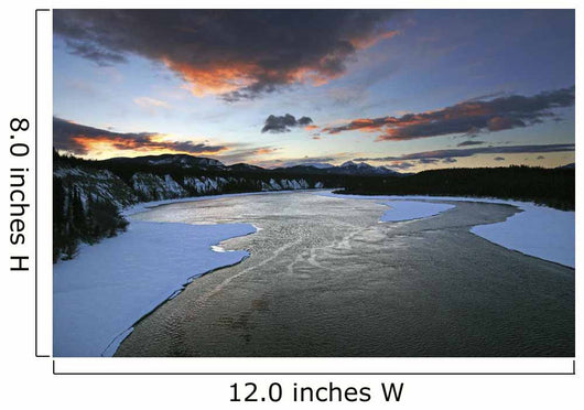 Sunrise Over The Teslin River, Yukon Wall Mural