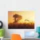 Mist In A Barley Field At Sunset, Near Carey, Manitoba Wall Mural