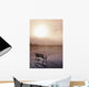 Dock In Morning Fog, Oxtongue Lake, Dwight, Ontario, Canada Wall Mural