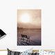 Dock In Morning Fog, Oxtongue Lake, Dwight, Ontario, Canada Wall Mural