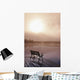 Dock In Morning Fog, Oxtongue Lake, Dwight, Ontario, Canada Wall Mural