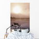 Dock In Morning Fog, Oxtongue Lake, Dwight, Ontario, Canada Wall Mural