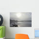Dock In Morning Fog, Oxtongue Lake, Dwight, Ontario Wall Mural