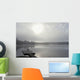 Dock In Morning Fog, Oxtongue Lake, Dwight, Ontario Wall Mural