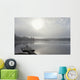 Dock In Morning Fog, Oxtongue Lake, Dwight, Ontario Wall Mural
