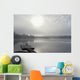 Dock In Morning Fog, Oxtongue Lake, Dwight, Ontario Wall Mural