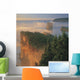 Perce Rock And The Three Sisters In Fog At Sunrise Wall Mural