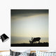 Silhouette Of A Male Caribou At Sunset Wall Mural