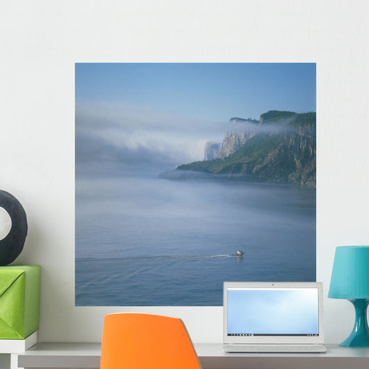 Fisherman And Cap-Bon-Ami In Fog Wall Mural