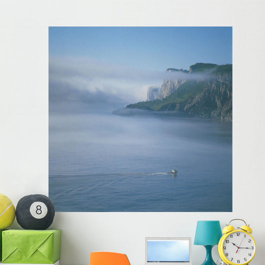 Fisherman And Cap-Bon-Ami In Fog Wall Mural
