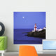 Lighthouse In Moon Light, Campobello Island, New Brunswick Wall Mural