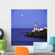 Lighthouse In Moon Light, Campobello Island, New Brunswick Wall Mural