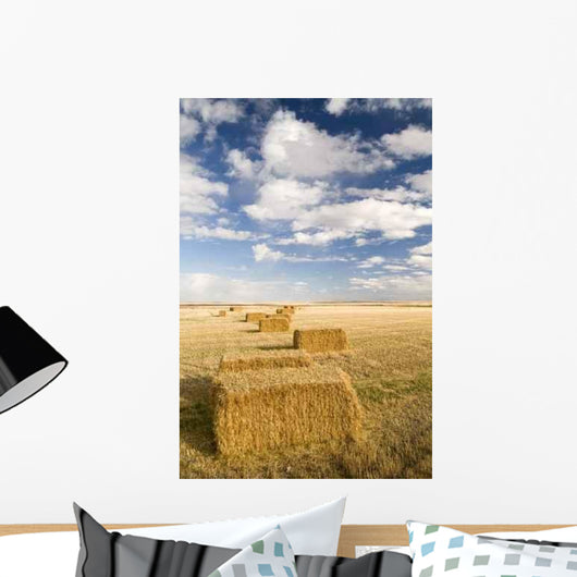 Square Hay Bales Wall Decal