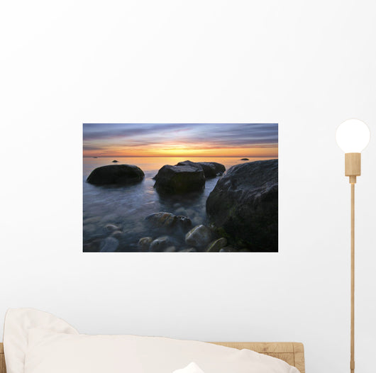 Sunset On Lake Michigan, Wisconsin Wall Mural