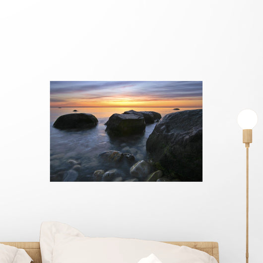 Sunset On Lake Michigan, Wisconsin Wall Mural