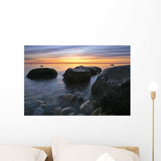 Sunset On Lake Michigan, Wisconsin Wall Mural
